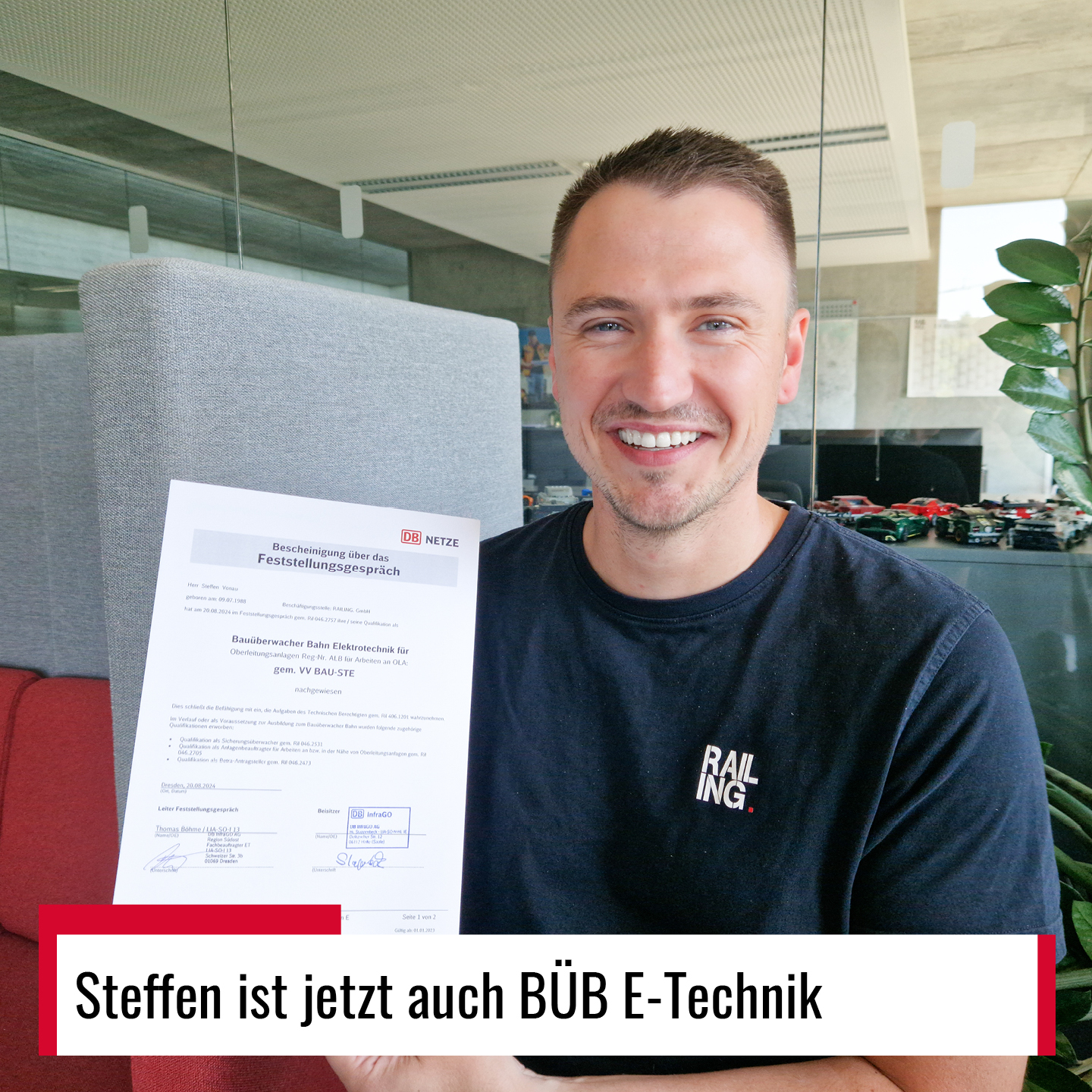 Steffen ist jetzt auch BÜB E-Technik - RAILING.